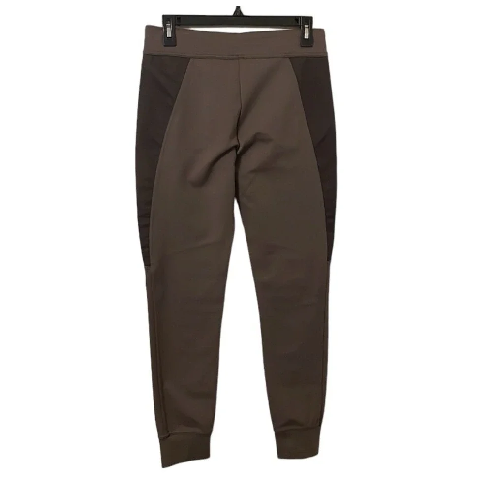 Free People Women's Gray/Brown Legging Pant Faux Suede Side‎ Panel Jogger Size S